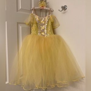 Yellow A Wish Come True Dance Costume for Girls - M Child